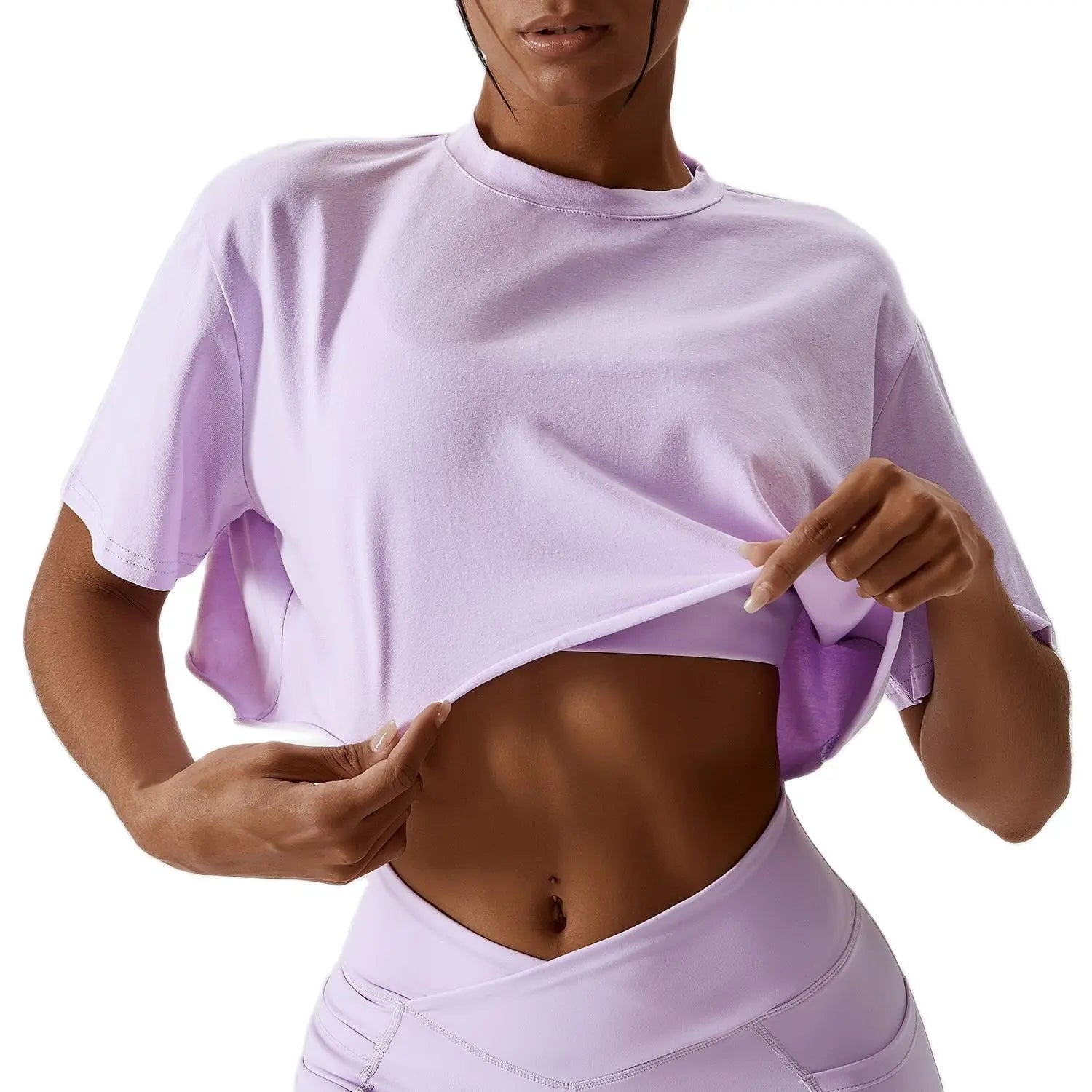 Loose crop top for gym online