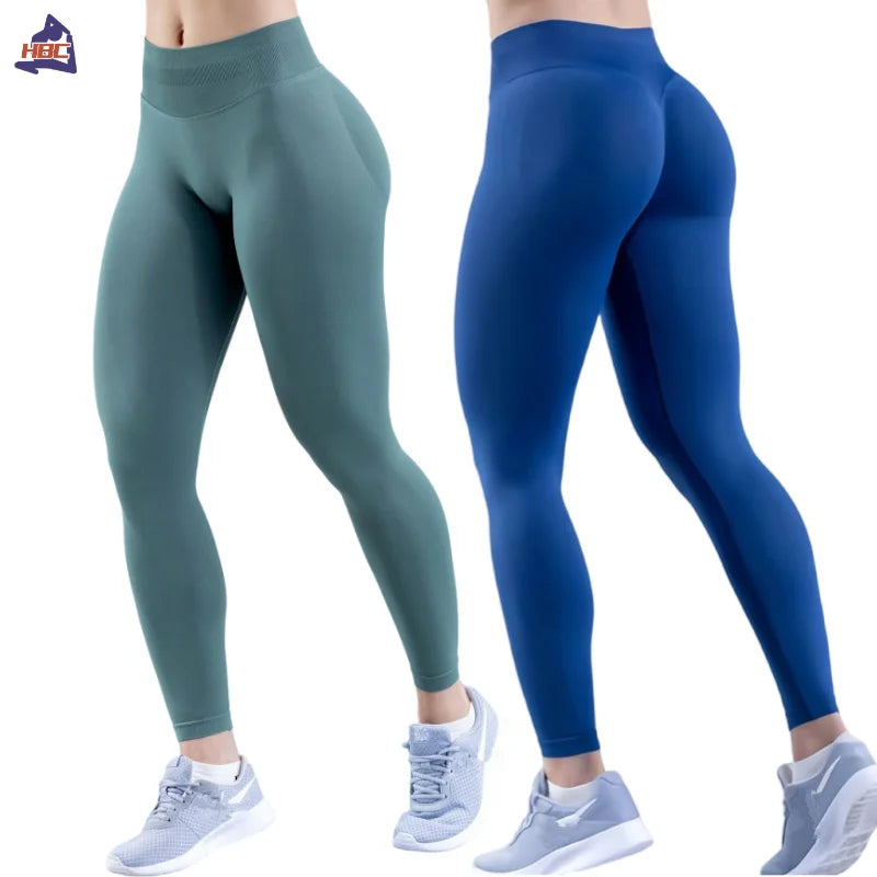 Seamless Sporty Leggings High Impact Yoga Leggings Fitness Pants Butt Lifting Tights Tummy Control Squat Proof Workout Tights