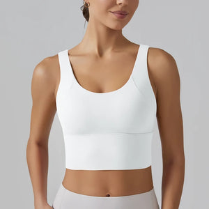 "Women's Summer Yoga Bra with Stylish Back Design - Provides Shockproof Support for Sports and Yoga Training"