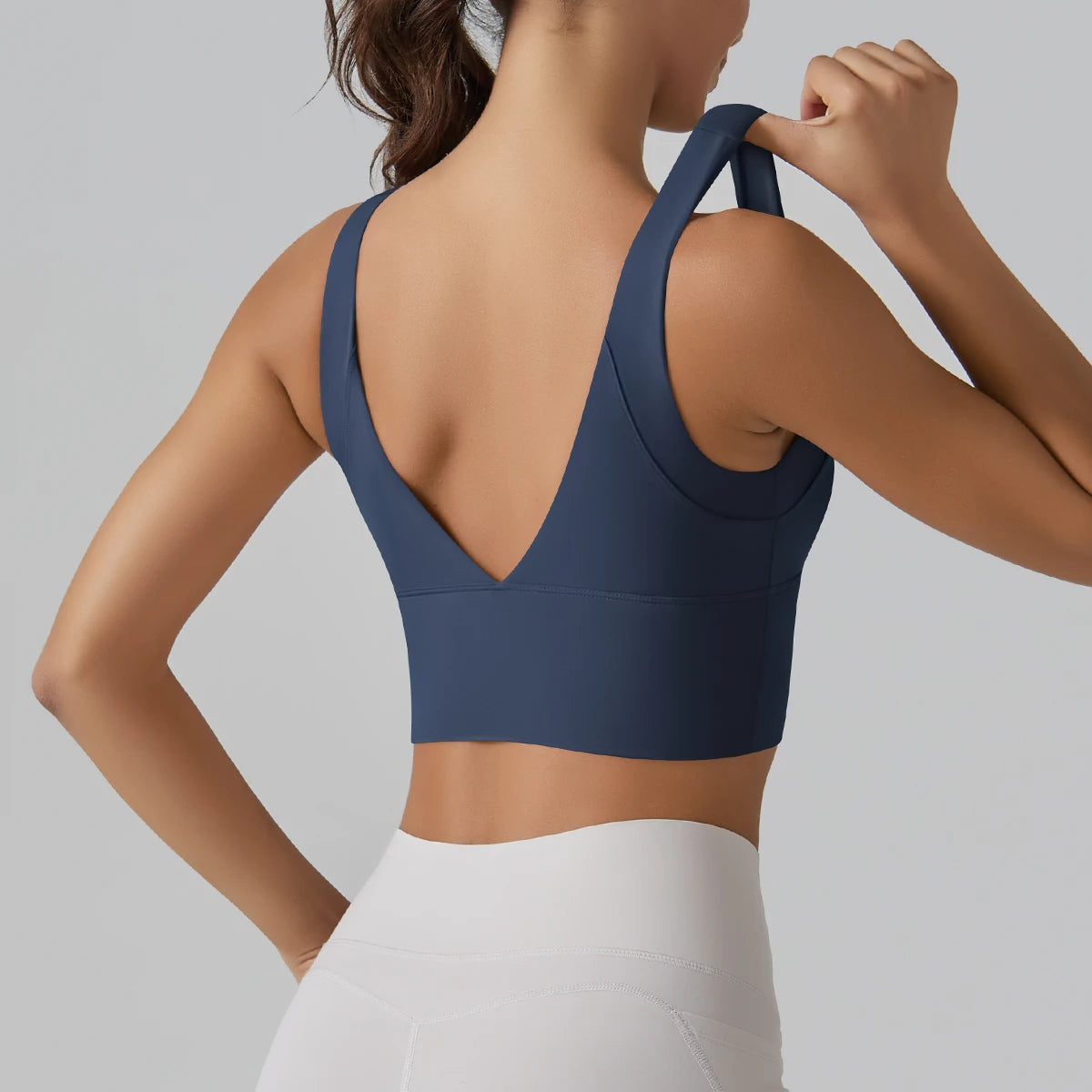 "Women's Summer Yoga Bra with Stylish Back Design - Provides Shockproof Support for Sports and Yoga Training"