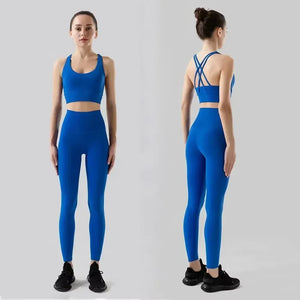 Sportswear Yoga Clothes Set Leggings and Tops Fitness Sports Suits Gym Clothing Bra Pants Sets Running Sport Outfit for Woman